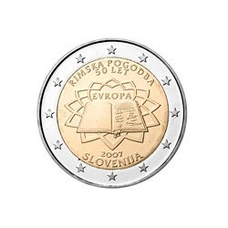 2 Euro herdenkingsmunt Slovenië 2007 "Verdrag Rome" (UNC)