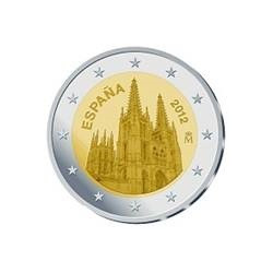 Pièce 2 euro commémorative Espagne 2012 "Le cathédrale de Burgos" (UNC)