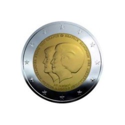 Pièce 2 euro commémorative Pays-Bas 2013 "annonce de l'abdication de...