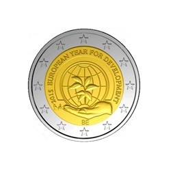 2 Euro herdenkingsmunt België 2015 "Europees jaar van de ontwikkeling"...