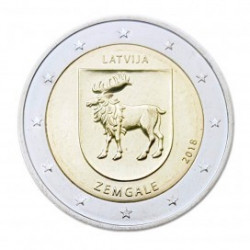 Pièce 2 euro commémorative Lettonie 2018 "Zemgale" (UNC)
