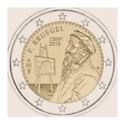Pièce 2 euro commémorative Belgique 2019 "Pieter Bruegel" en néerlandais...