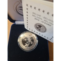 10 Euro herdenkingsmunt België 2015 "Vrede in Europa" in zilver (Ag 0,925)