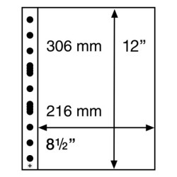 Leuchtturm pak(50) transparante bladen GRANDE SH312-1C met 1 vak (voor...